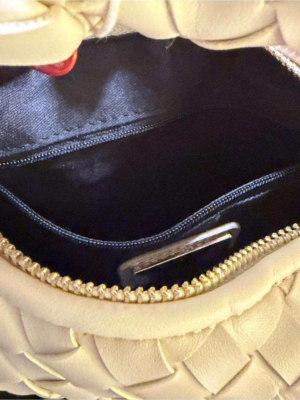 Urban Expressions Tracy Woven Bag Oatmilk Vegan Leather Clutch NWT $80